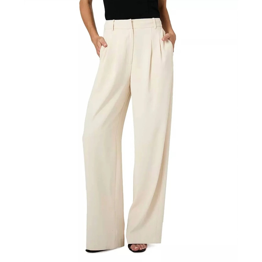 French Connection Women's Harrie Suiting Trouser in Cream Size 8